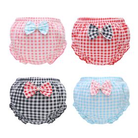 Baby Girls Boys 4 Pack Baby Infant Toddler Bloomer Shorts Grid Cotton Diaper Covers Underwear