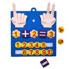 Kid Felt Finger Numbers Math Toys; Children Counting Early Learning Educational Board; For Toddler Teaching Aid