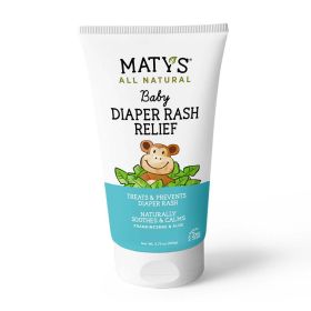 Maty's All Natural Baby Diaper Rash Relief Cream for 3 Months Plus, 3.75 oz Tube