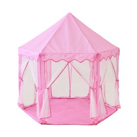 Outdoor Indoor Portable Folding Princess Castle Tent Kids Children Funny Play Fairy House Kids Play Tent(Warm LED Star Lights)