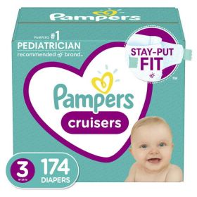 Pampers Cruisers Active Fit Taped Diapers Size 3, 174 Count