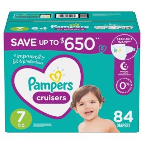 Pampers Cruisers All Night Protection Diapers Size 7, 84 Count