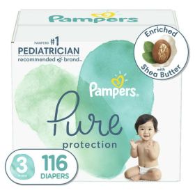 Pampers Pure Protection Natural Diapers Size 3, 116 Count