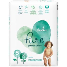 Pampers Pure Protection Natural Diapers, Size 5, 20 Count