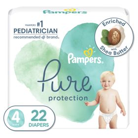 Pampers Pure Protection Natural Diapers Size 4, 22 Count