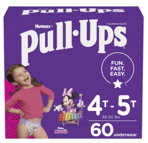 Pull-Ups Girls' Potty Training Underwear Size 6;  4T-5T;  60 Ct