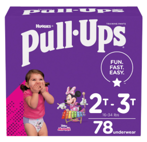 Pull-Ups Girls' Potty Training Underwear Size 4;  2T-3T;  78 Ct