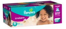 Pampers Cruisers Diapers Size 6, 84 count