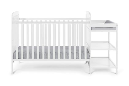 Ramsey 3-in-1 Convertible Crib and Changer Combo White