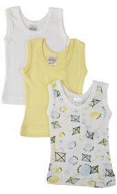 Unisex Baby 3 Pc Tank Tops (Color: White, size: Newborn)