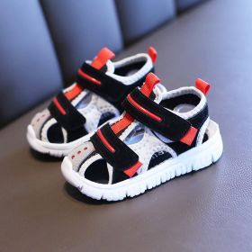 Children's Sandals Baby Girl Summer Color Match (Option: Black-Size21)