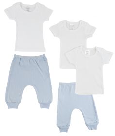 Infant T-Shirts and Joggers (Color: Blue/Blue, size: Newborn)