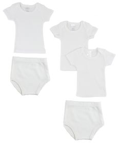 Infant T-Shirts and Training Pants (Color: White, size: Newborn)