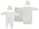 Girls Newborn Baby 5 Pc Layette Sets