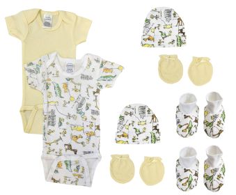 Unisex Newborn Baby 8 Pc Layette Sets (Color: White, size: Newborn)