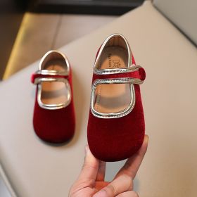 Elegant Suede Classic Style Princess Shoes (Option: Red-22 Yards 140cm)