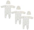 Unisex Closed-toe Sleep & Play with Caps (Pack of 6 )