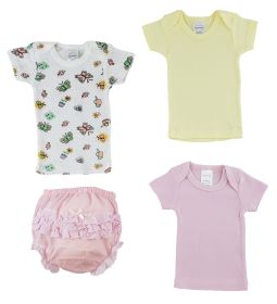 Pink Girl's T-Shirtsand Fancy Pants Underwear (Color: Pink, size: Newborn)