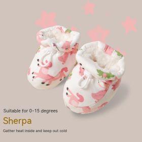 Baby Infant Soft Sole Warm Cotton-padded Shoes With Velvet (Option: Little Princess-21 Yards)