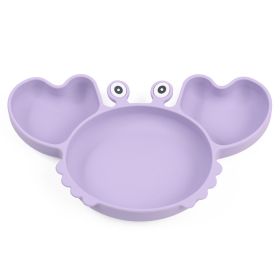 Silicone Split Cutlery Crab Plate For Infants (Option: Y2Color)