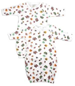 Girls Print Infant Gowns - 2 Pack (Color: Print, size: Newborn)