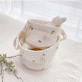 Baby Embroidered Pattern Baby Bottle Storage Basket (Color: Yellow, Size/Age: Average Size (0-12Y))