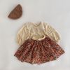 Baby Girls Floral Pattern Half Skirt In Summer Wearing Outfit