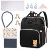 Multifunctional Diaper Bag Backpack Waterproof Mommy Bag Nappy Bag Maternity Backpack for Baby with Insulated Pockets Diaper Pad Toys Burp Cloth USB P