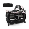 4 in 1 Portable Pack and Play Baby Nursery Center with Bassinet