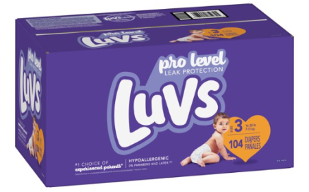 Luvs Pro Level Breathable Hypoallergenic Overnight Soft Diapers - Size 3, 104 Count (Brand: Luvs)