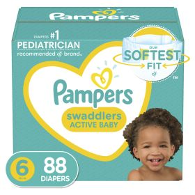 Pampers Swaddlers ACountive Baby Diapers - Size 6, 88 Count (Brand: Pampers)