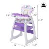 Multipurpose Adjustable Highchair, Children's dining chair for Baby Toddler Dinning Table with Feeding Tray and 5-Point Safety Buckle XH