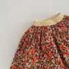 Baby Girls Floral Pattern Half Skirt In Summer Wearing Outfit