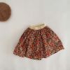 Baby Girls Floral Pattern Half Skirt In Summer Wearing Outfit