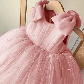 Girls' Dress Cello Piano Birthday Banquet (Option: Pink-80cm)